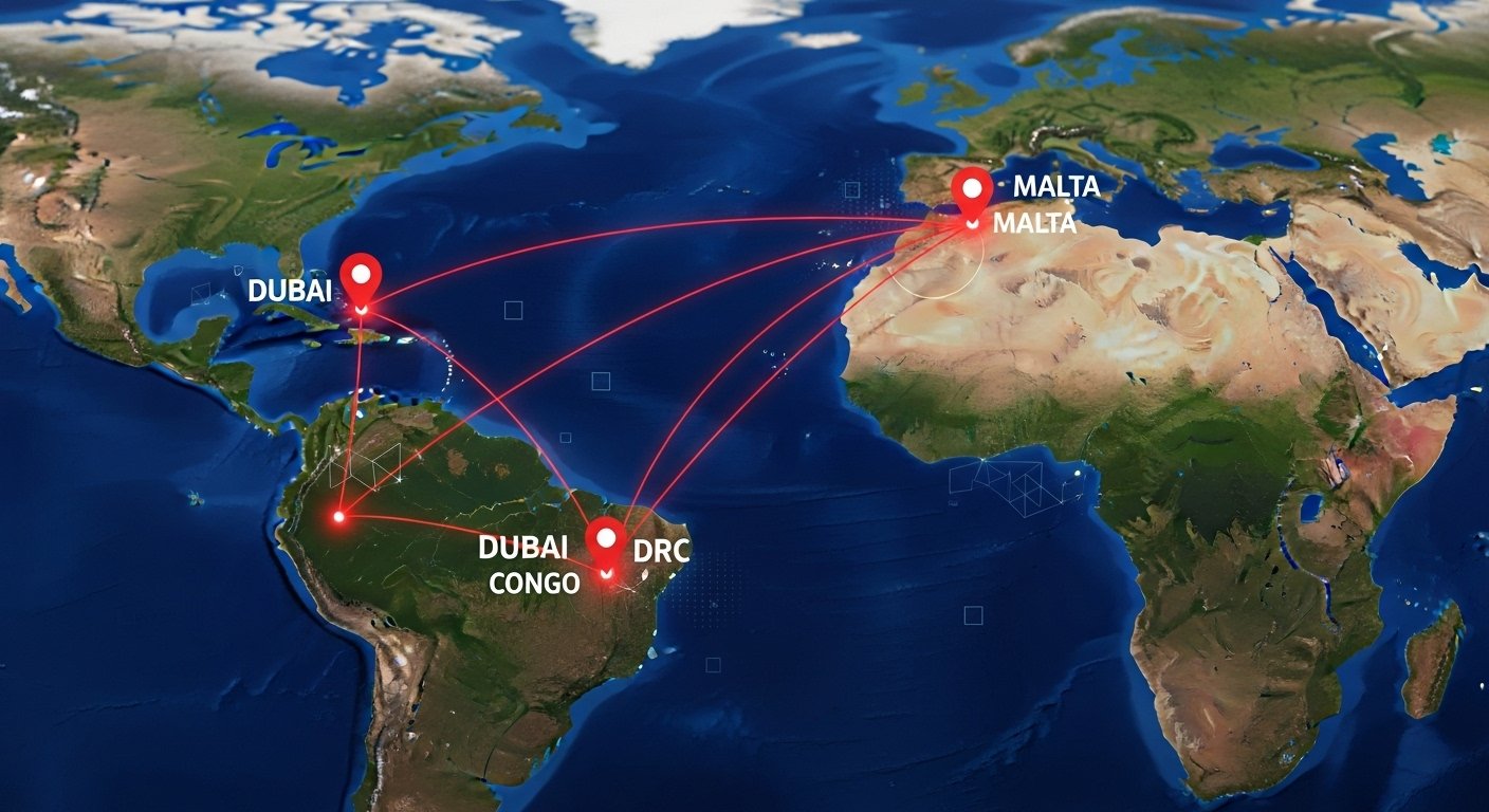 Eixo Estratégico Dubai–Congo–Malta